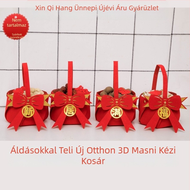 Boldog beköltözési dekoráció Új ház otthon elrendezése költöztető rituális kellékek hordozható kosár új ház nappali kreatív díszek