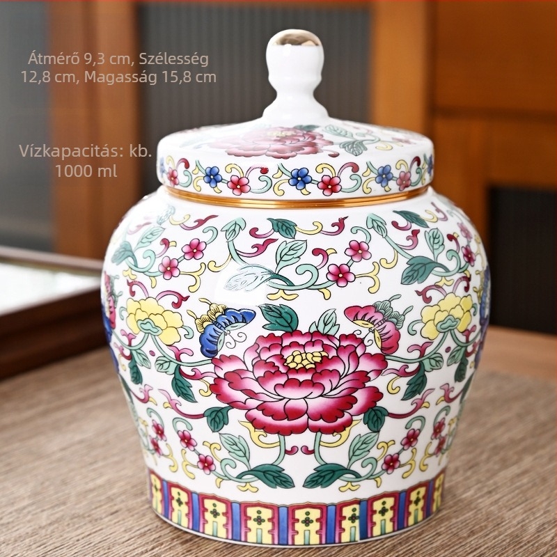Kerámia teáskanna, lezárt üveg, tárolóedény, kék és fehér porcelán, háztartási zöld, fekete tea, pu'er longjing teáskanna, fém csavaros kupak
