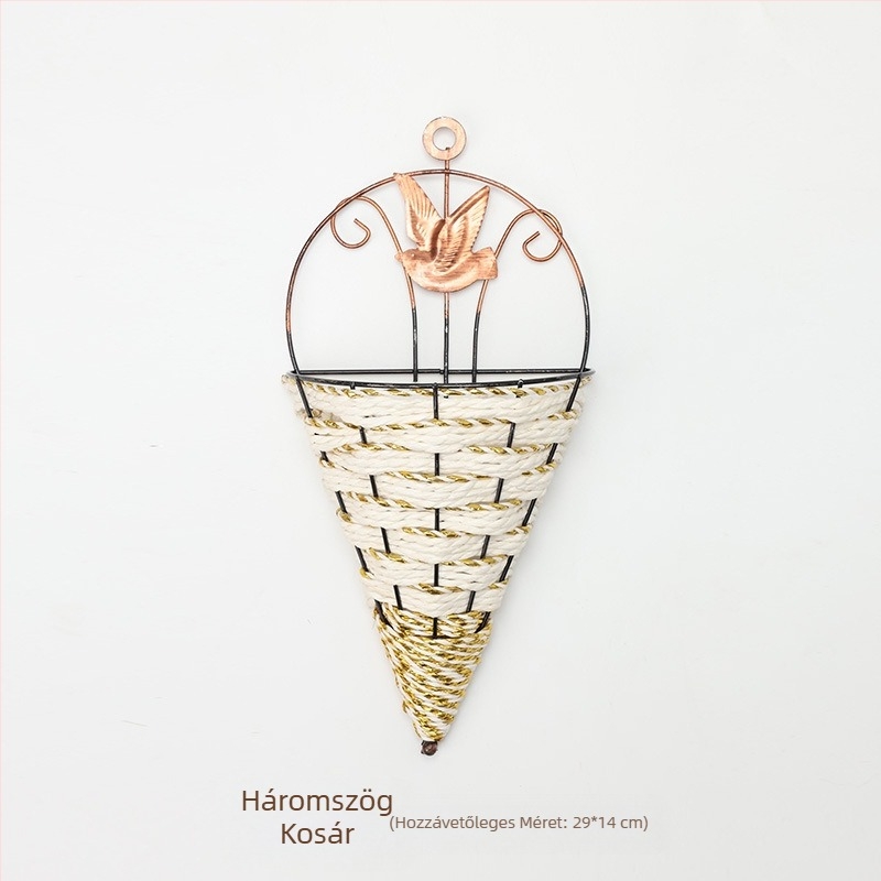 Mesterséges lila fali dekoráció virágos otthoni faldekoráció erkély kerítés függő kosár esküvői művirág rattan