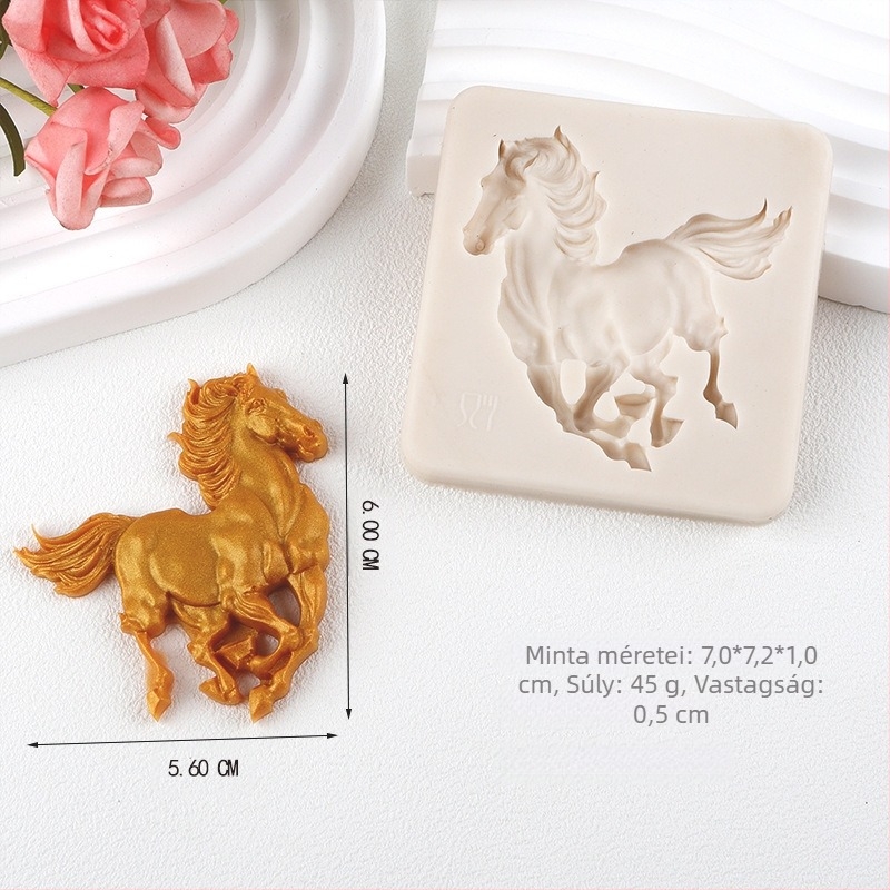 Lóháborús lófólia szilikon forma ló nyereg csokitorta forma ultra könnyű agyag sütőeszköz
