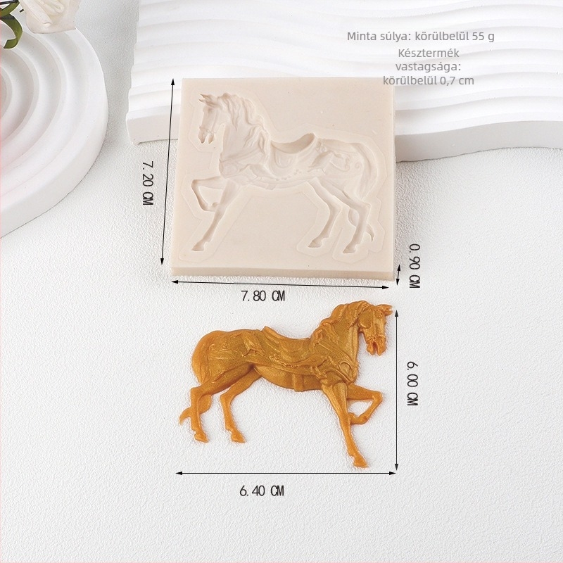 Lóháborús lófólia szilikon forma ló nyereg csokitorta forma ultra könnyű agyag sütőeszköz