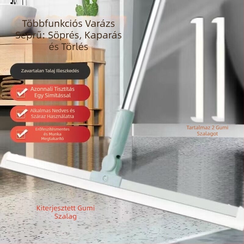 Padlótörlő varázslatos seprű szilikon padlótisztító seprű fürdőszoba WC multifunkcionális ablaktörlő hajkefe