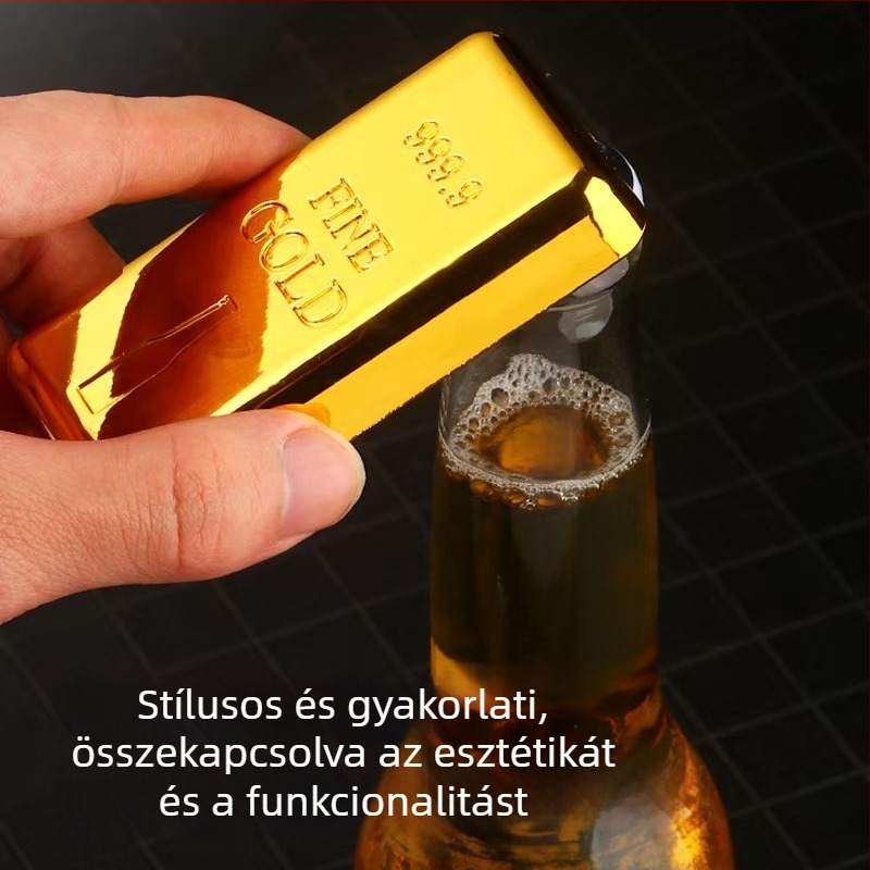 Új kreatív sörnyitó szimuláció arany konzervnyitó rozsdamentes acél sörös üvegnyitó bornyitó nagykereskedelem