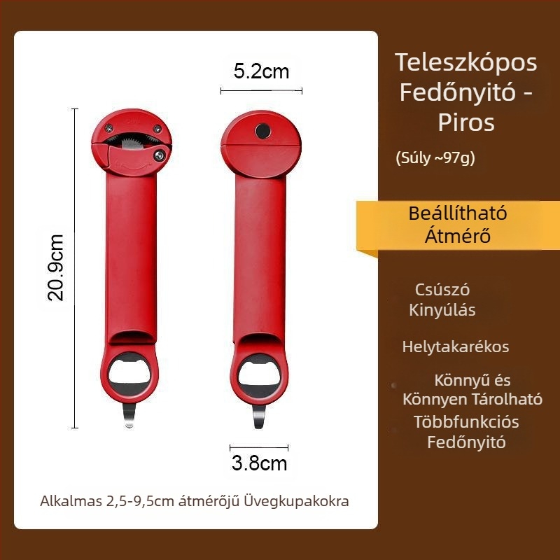 Rozsdamentes acél munkaerő-megtakarító kupak-csavaró, palackkupak-nyitó, konzervnyitó, üvegkonzerv-kupak-nyitó, palackkupak-csavaró