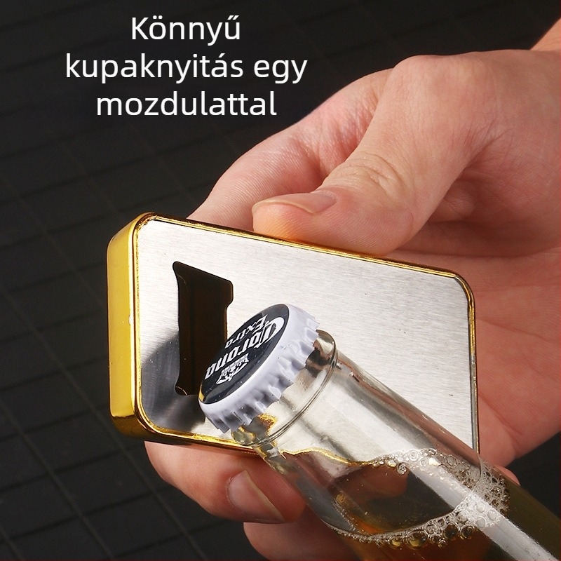 Háztartási ABS rozsdamentes acél szimuláció aranyrúd aranytégla sörösüveg-nyitó mágnes dekoráció hűtőszekrény matrica konyhai borindító