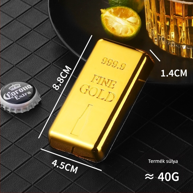 Háztartási ABS rozsdamentes acél szimuláció aranyrúd aranytégla sörösüveg-nyitó mágnes dekoráció hűtőszekrény matrica konyhai borindító