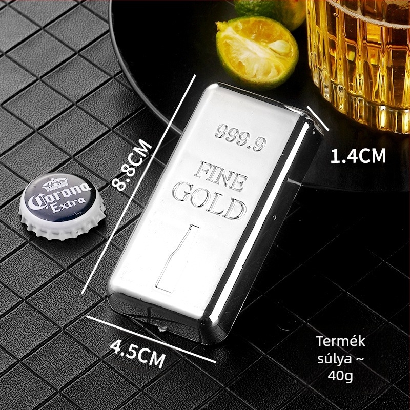 Háztartási ABS rozsdamentes acél szimuláció aranyrúd aranytégla sörösüveg-nyitó mágnes dekoráció hűtőszekrény matrica konyhai borindító