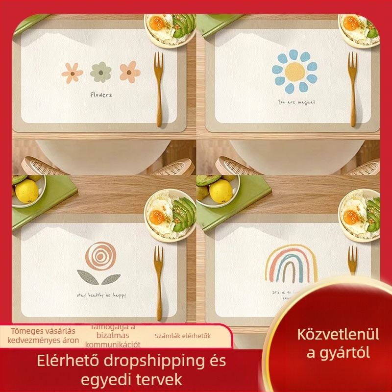 Határokon átnyúló robbanások Északi virágos nyugati stílusú étkezőszőnyeg Forrázásgátló hőszigetelő szőnyeg Vízálló és olajálló étkezőasztal-szőnyeg Háztartási étkészlet tálalószőnyeg