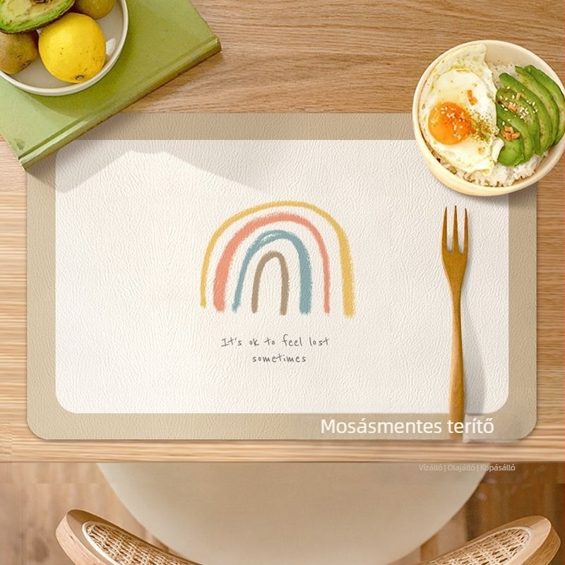 Határokon átnyúló robbanások Északi virágos nyugati stílusú étkezőszőnyeg Forrázásgátló hőszigetelő szőnyeg Vízálló és olajálló étkezőasztal-szőnyeg Háztartási étkészlet tálalószőnyeg