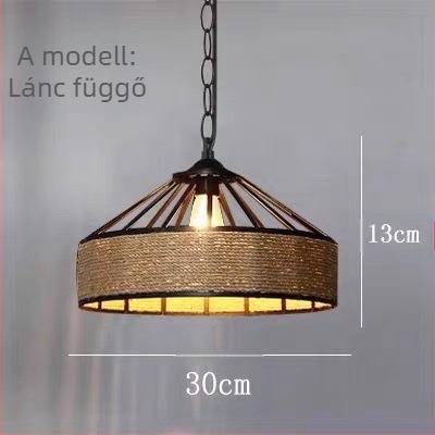 Vintage ipari stílusú mongol jurta kenderkötél csillár rattan ruhabolt grillező hot pot bolt kávézó előkészítés