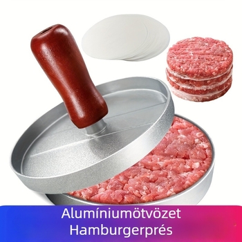 Az Amazon legkelendőbb kézi hamburgerhús-prés hamburgerprés penész kerek húspogácsa prés alumínium ötvözetből készült hamburgerkészítő