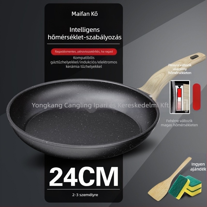 Vulkanikus maifan kő serpenyő tapadásmentes serpenyő háztartási steak serpenyő palacsinta serpenyő tojás serpenyő palacsinta serpenyő indukciós tűzhely