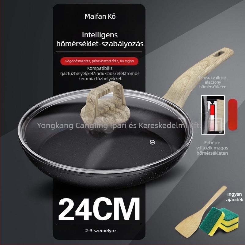 Vulkanikus maifan kő serpenyő tapadásmentes serpenyő háztartási steak serpenyő palacsinta serpenyő tojás serpenyő palacsinta serpenyő indukciós tűzhely