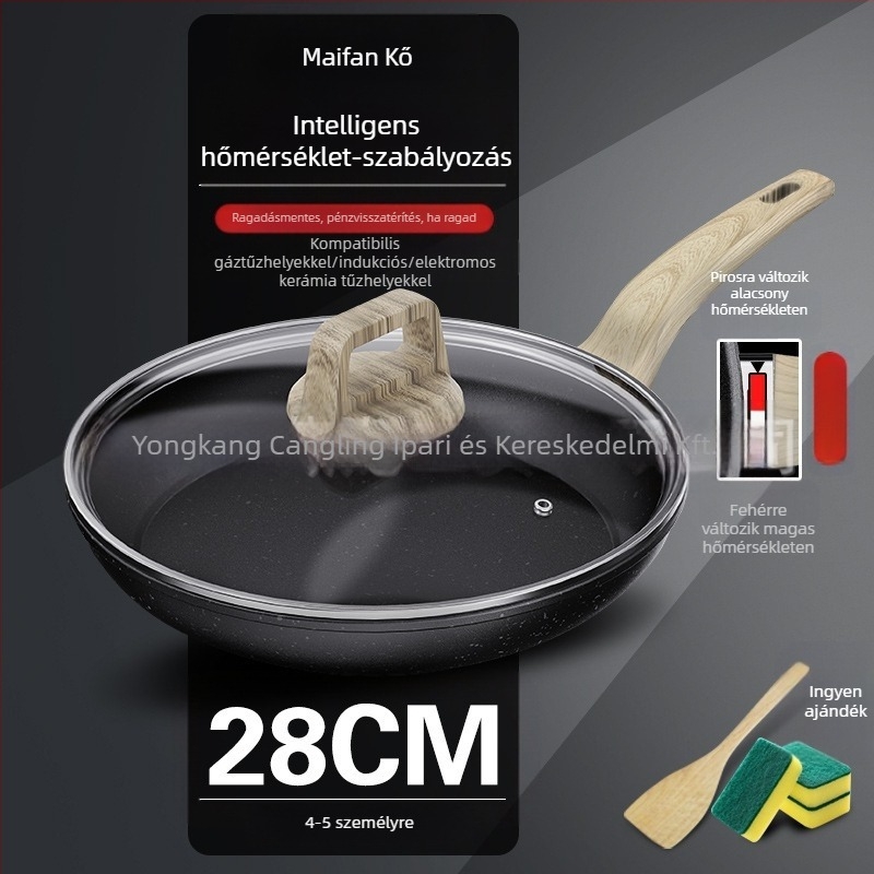 Vulkanikus maifan kő serpenyő tapadásmentes serpenyő háztartási steak serpenyő palacsinta serpenyő tojás serpenyő palacsinta serpenyő indukciós tűzhely