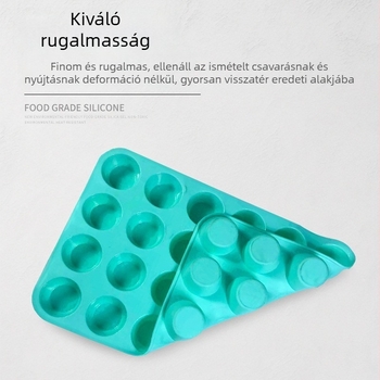 24 lyukú szilikon sütőforma, jégkészítő szilikon forma, kis sütemény sütéséhez, délutáni tea készítéséhez, kiváló minőség