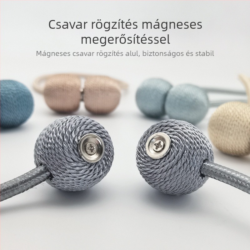 Gyári közvetlen szállítás, ütésmentes függönymágneses csatpánt, kreatív, egyszerű, minden egyezésű függöny fejhallgató, mágneses csat, függönycsat