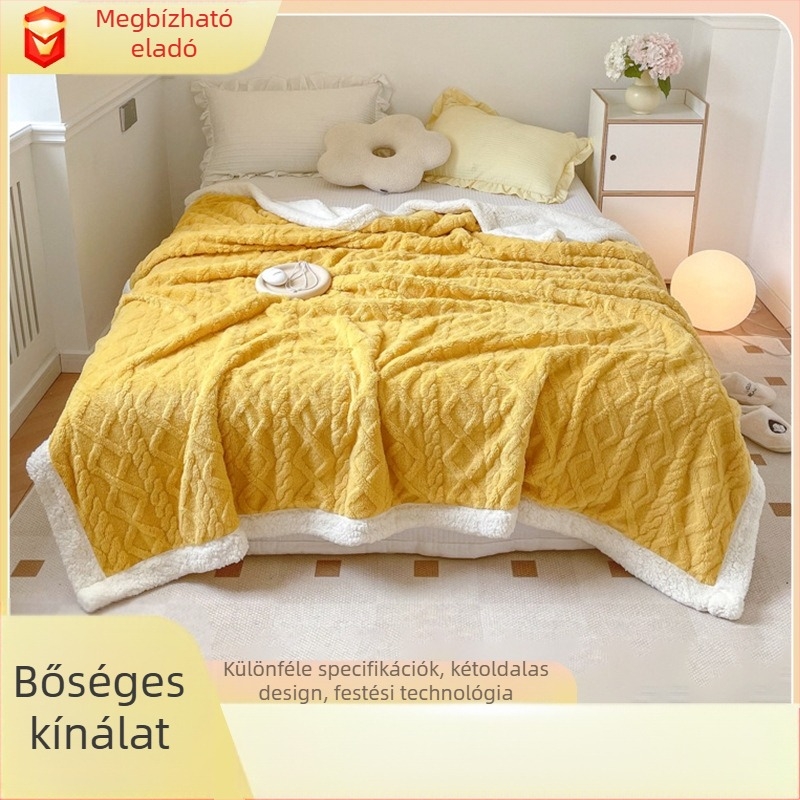 Tavaszi vastag bárány bársony takaró kétoldalas taft extra vastag kis takaró szundikendő takaró kanapéhuzat takaró nagykereskedelem