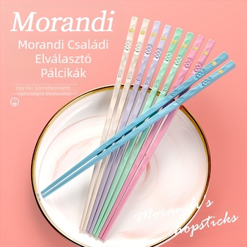 Macaron ötvözetből készült háztartási evőpálcikák antibakteriális, penészgátló, csúszásgátló, kiváló minőségű, kiváló értékű, élelmiszeripari minőségű gyors evőpálcikák