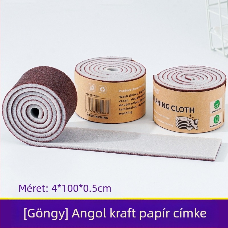Smirgliszivacs, kétoldalas fertőtlenítő súrolópárna, konyhai tisztító, mosogató kefe, serpenyő, varázslatos kefe, serpenyő
