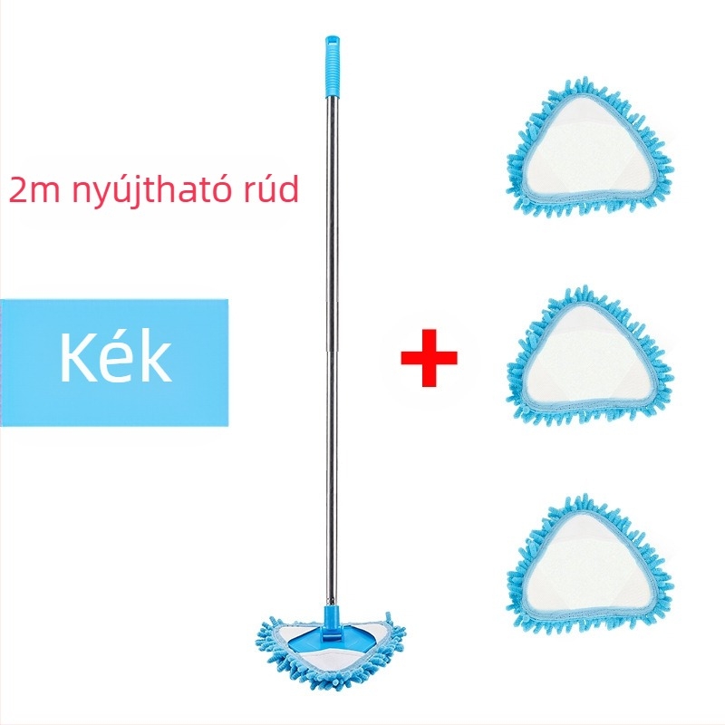 Egy generációnyi zsenília mini háromszög alakú, kis felmosórongy, visszahúzható illesztés remeg a fallal és a mennyezettel