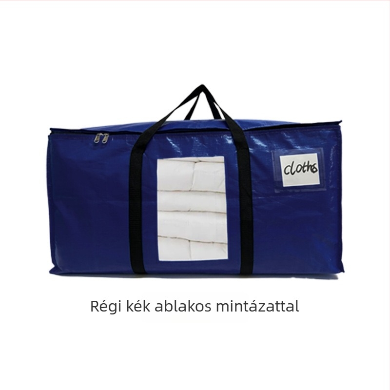 raktáron Átlátszó PP szőtt költöztető táska Vízálló műanyag csomagoló tárolótáska Paplanos sporttáska Nagy kapacitású csomagolótáska