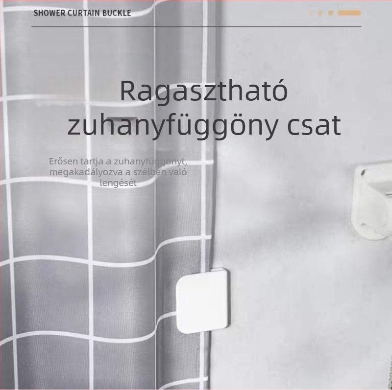 Határokon átnyúló robbanásveszélyes zuhanyfüggöny csiptető függönycsipesz multifunkcionális varratmentes rögzítő klipsz zuhanyfali csat nem perforált függönycsipesz akasztó