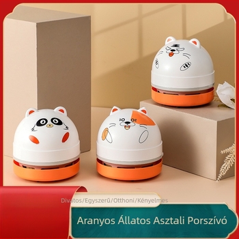 Mini asztali porszívó, kis kézi elektromos törmelékporszívó, diák, aranyos állattisztító