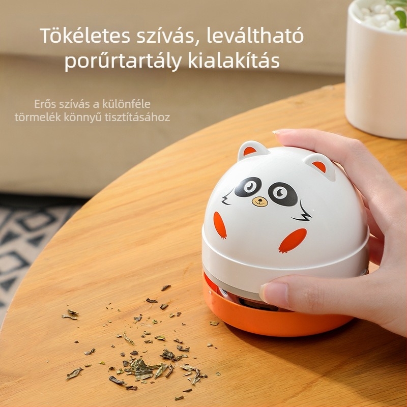 Mini asztali porszívó, kis kézi elektromos törmelékporszívó, diák, aranyos állattisztító