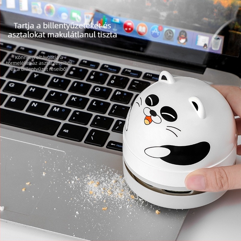 Mini asztali porszívó, kis kézi elektromos törmelékporszívó, diák, aranyos állattisztító