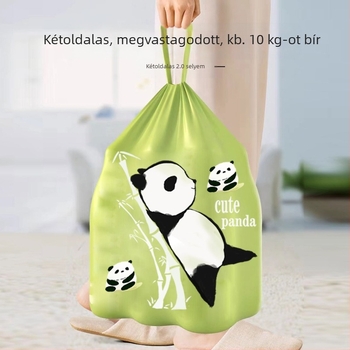 Panda stílusú nyúl téphető húzózsinóros szemeteszsák nemzeti trendi extrakciós vastagított tisztítózsák zárótáska konyhai tekercselés és zsinórozás