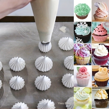 4 darabos extra nagy koreai süti tésztafúvóka leveles cupcake díszítő facsaró tésztasütő eszköz