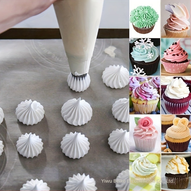 4 darabos extra nagy koreai süti tésztafúvóka leveles cupcake díszítő facsaró tésztasütő eszköz