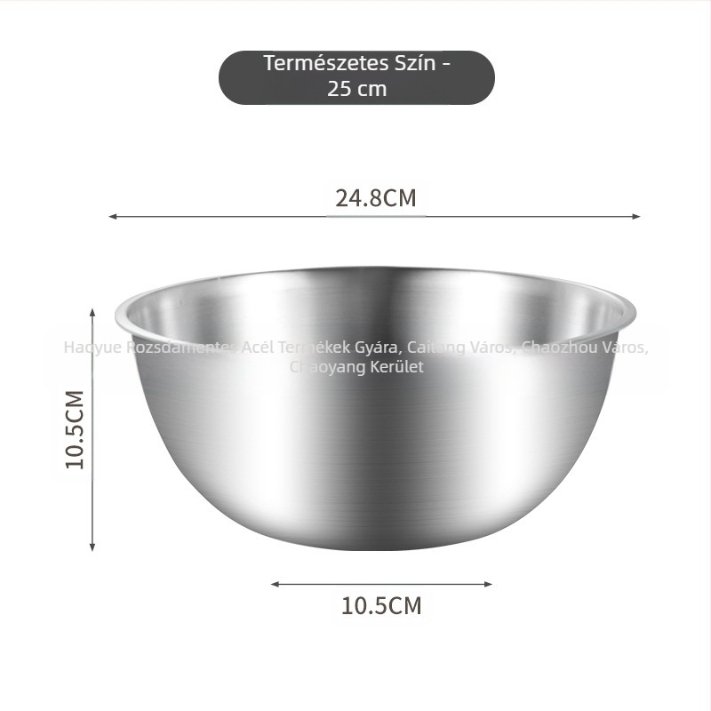 Rozsdamentes acél koreai salátástál tojástál mérleggel, sütő- és háztartási főzőmedence hideg keverőmedence hideg tésztatál