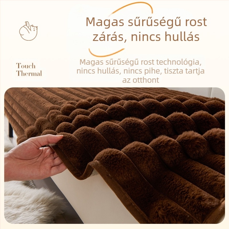 Új belépő luxus modern kanapépárna vastagított plüss párnahuzat négy évszak univerzális csúszásmentes bőr kanapépárna