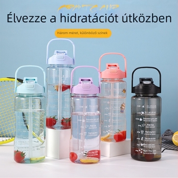 Határokon átnyúló sport vízipohár, nyári nagy kapacitású pohár, háromrészes készlet, vízforraló szívószálas pohár, űrpohár, műanyag pohár nagykereskedelem