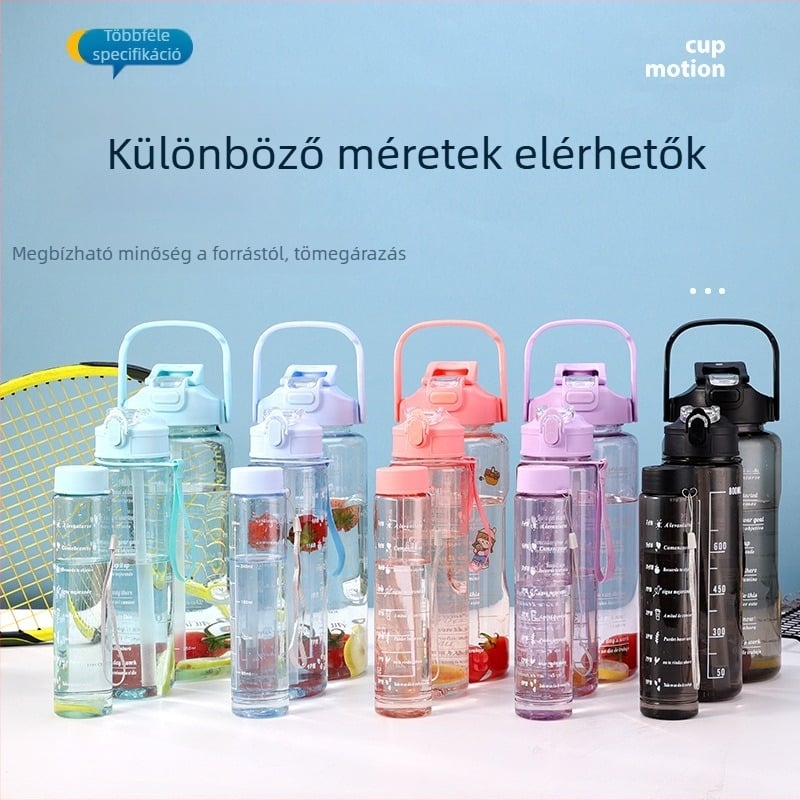 Határokon átnyúló sport vízipohár, nyári nagy kapacitású pohár, háromrészes készlet, vízforraló szívószálas pohár, űrpohár, műanyag pohár nagykereskedelem