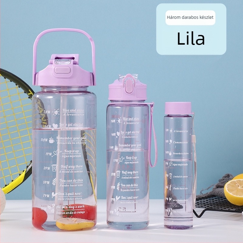 Határokon átnyúló sport vízipohár, nyári nagy kapacitású pohár, háromrészes készlet, vízforraló szívószálas pohár, űrpohár, műanyag pohár nagykereskedelem