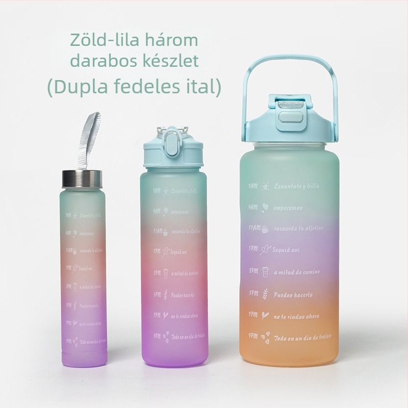 Határokon átnyúló sport vízipohár, nyári nagy kapacitású pohár, háromrészes készlet, vízforraló szívószálas pohár, űrpohár, műanyag pohár nagykereskedelem