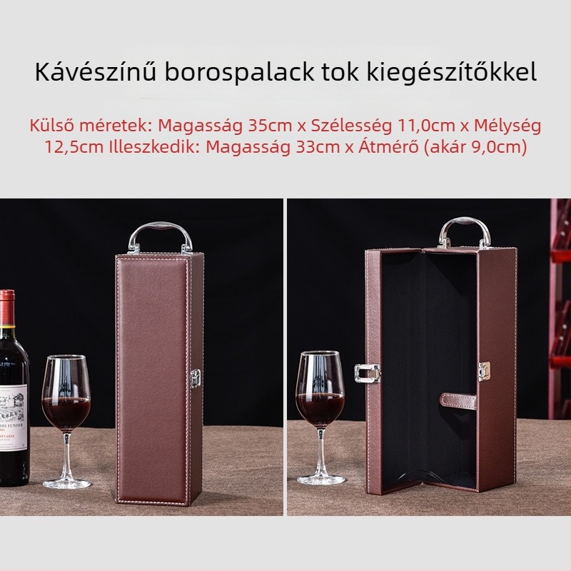 Vörösboros csomagolás ajándékdoboz egyetlen 2 pár bőrdoboz kiváló minőségű bor üres doboz doboz folt high-end