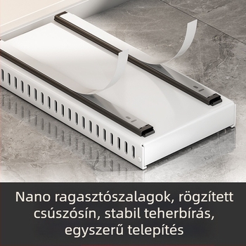 Konyhai tároló edényfedő állvány, állítható edényhelyező edénytartó, pultszekrény, tányér, kihúzható tárolóállvány