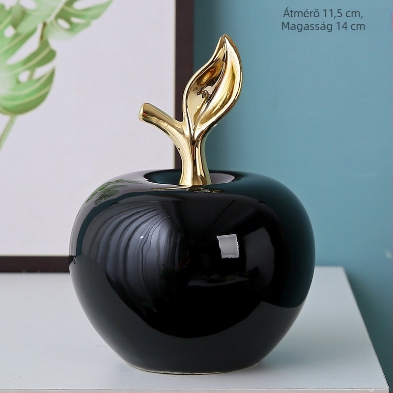 Kreatív európai stílusú alma dekoráció beltéri előszoba nappali könyvespolc TV szekrény asztali kerámia kézműves dekoráció nagykereskedelem