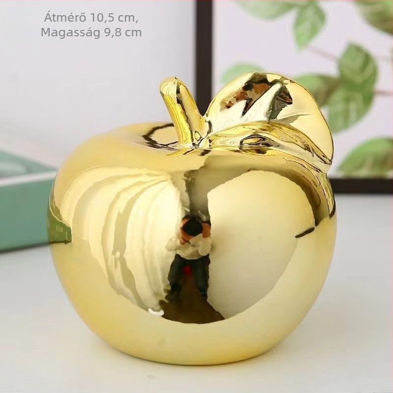 Kreatív európai stílusú alma dekoráció beltéri előszoba nappali könyvespolc TV szekrény asztali kerámia kézműves dekoráció nagykereskedelem