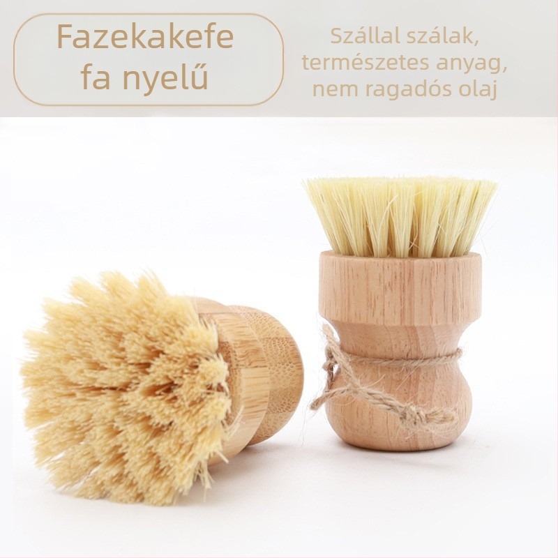 Fakefe, mosótál, multifunkcionális konyhai fa tisztítókefe, olajkefe, edénykefe, tűzhelykefe, mosogatótál-kefe, konyhai eszközök
