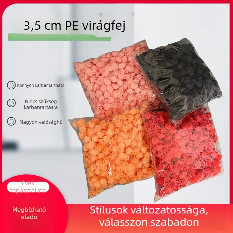 Rózsa virágfej szimuláció 3.5 művirágfej PE hab virágfej Rózsa virág szimuláció Rózsa medve örök virág