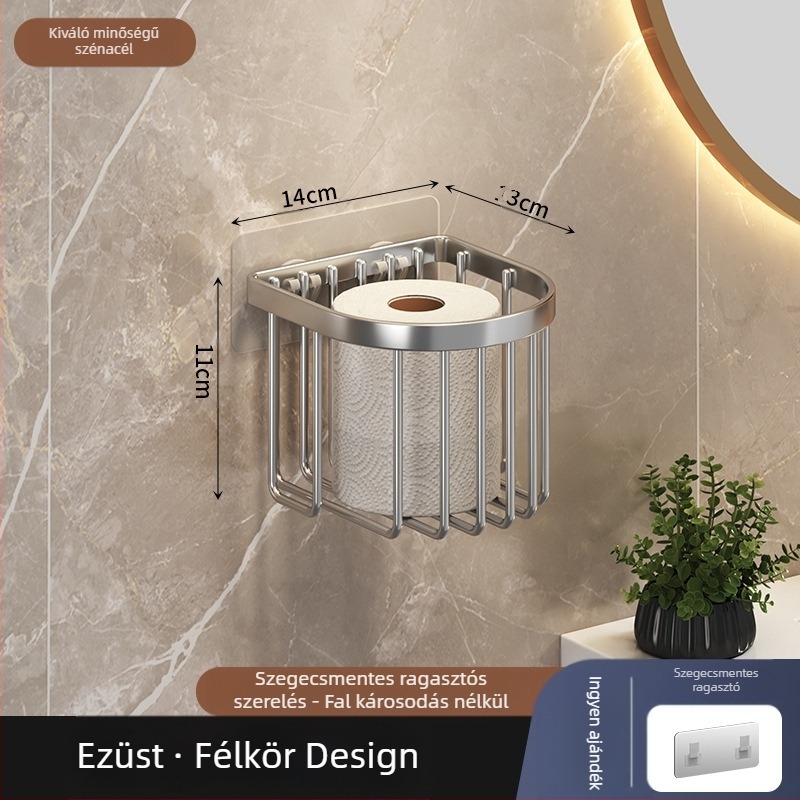 WC-papír tároló állvány, lyukasztásmentes WC-papír doboz, húzódoboz, WC-tekercs papírtartó, hálós kosártartó