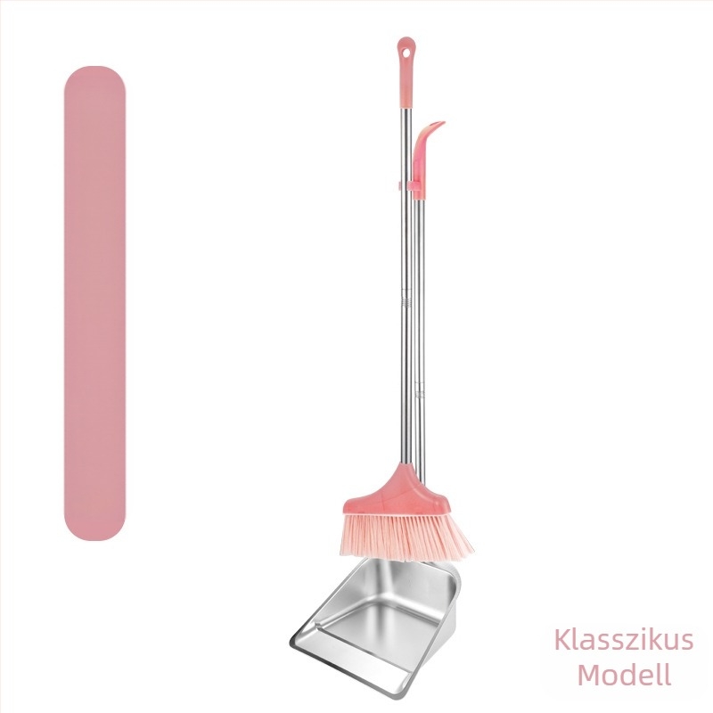 Új rozsdamentes acél szemeteslapát vastagított szemetesvödör háztartási kültéri tisztítóvödör szemeteslapát úttisztító eszköz vödör