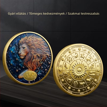 Tizenkét csillagkép emlékérme külkereskedelmi fém színes domborműves emlékérmek csillagkép gyűjtemény érmék határokon átnyúló beszállítók