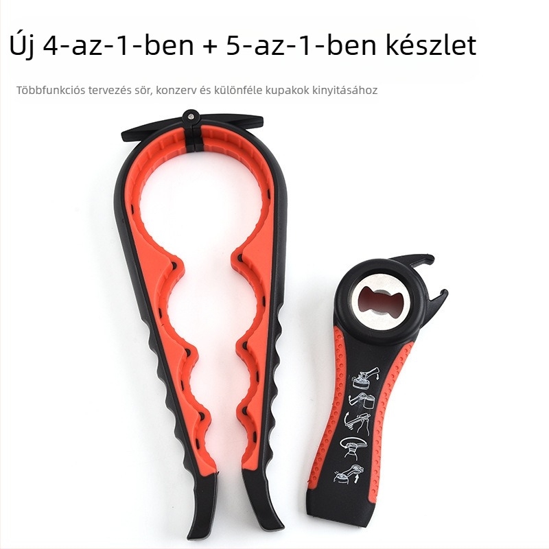 Gyári helyszíni öt az egyben palacknyitó, négy az egyben konzervnyitó, csúszásmentes, munkaerő-megtakarító sörös szóda forgó konzervnyitó készlet