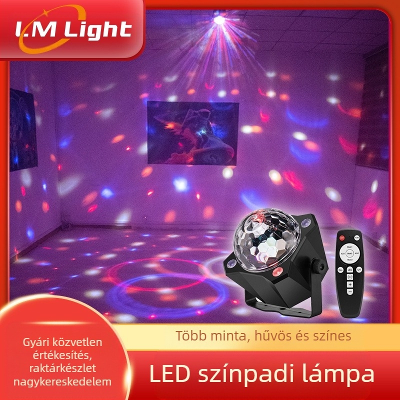 Új LED távirányítós mágikus gömbfény autó otthoni hangulatú színpadi világítás privát szoba ktv bár határokon átnyúló színpadi világítás