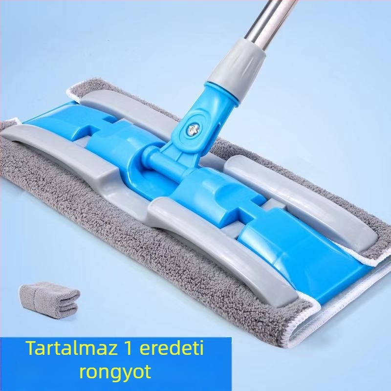 Dropshipping lapos felmosó, forgó, lusta háztartási felmosó fa padlóra, kettős felhasználású nedves és száraz felmosó kendőcsipesszel